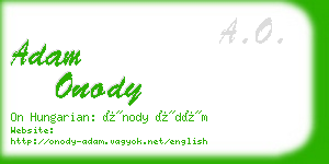 adam onody business card